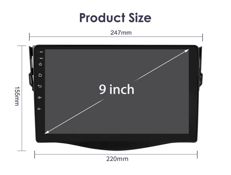 2din Octa Core Carplay Android 12 UIS7862S autorádio multimediálny prehrávač GPS navigácia Bluetooth RDS DSP 4G pre Toyota RAV4