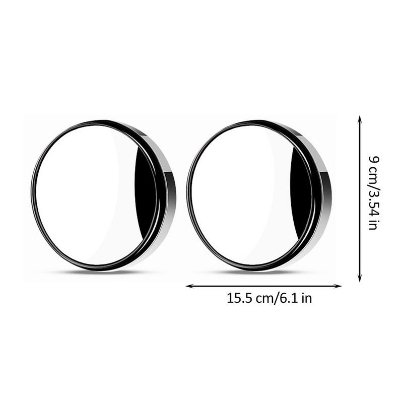 Oglinzi pentru unghiul mort din sticlă HD Oglinzi pentru unghiul mort Oglindă retrovizoare convexă Stick On Design 360 Oglindă pentru unghiul mort reglabilă