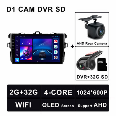 Autorádio s Androidom 11, GPS, multimediálne video, stereo pre Toyota Corolla 2009 - 2013, navigačný prehrávač, Bluetooth 5.0, 4G LTE, WIFI, DSP