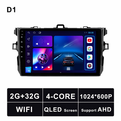 Autorádio s Androidom 11, GPS, multimediálne video, stereo pre Toyota Corolla 2009 - 2013, navigačný prehrávač, Bluetooth 5.0, 4G LTE, WIFI, DSP