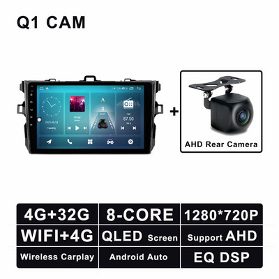 Autorádio s Androidom 11, GPS, multimediálne video, stereo pre Toyota Corolla 2009 - 2013, navigačný prehrávač, Bluetooth 5.0, 4G LTE, WIFI, DSP