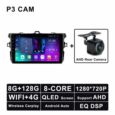 Autorádio s Androidom 11, GPS, multimediálne video, stereo pre Toyota Corolla 2009 - 2013, navigačný prehrávač, Bluetooth 5.0, 4G LTE, WIFI, DSP