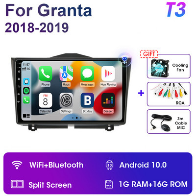 2 Din Android 11 Radio Stereo Auto Multimedia Player Video pentru LADA BA3 Granta Cross 2018 2019 Navigare GPS Carplay autoradio