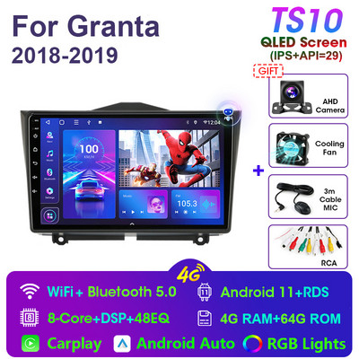 2 Din Android 11 Radio Stereo Auto Multimedia Player Video pentru LADA BA3 Granta Cross 2018 2019 Navigare GPS Carplay autoradio