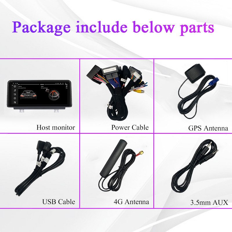 Radio auto 8G 256G Android 12 pentru BMW Seria 1 F20 F21/3 Seria F30 F31 F34/4 Seria F32 F33 F36 cu ecran video player Carplay