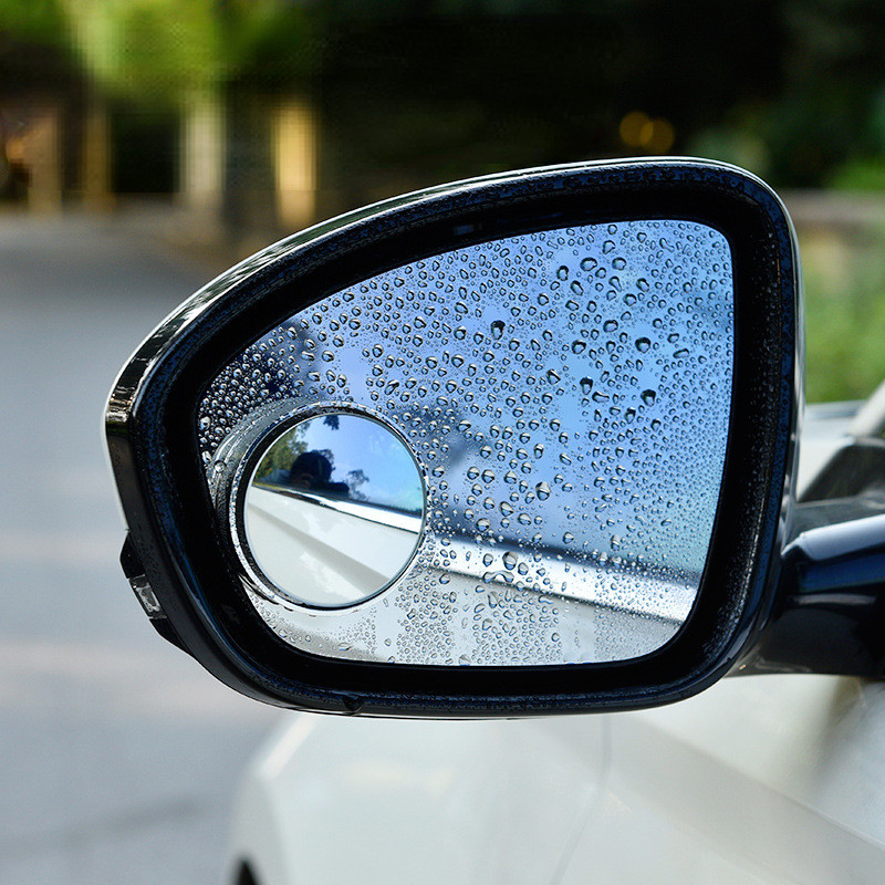 Bossnice 2 buc. Oglindă retrovizoare auxiliară cu montare cu ventuză pentru mașină, cu rotație de 360 de grade, cu cadru rotund cu unghi larg, oglindă pentru punct mort Nou