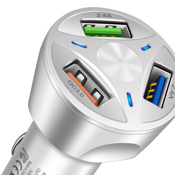 3.0 USB αναπτήρας αυτοκινήτου 3 θυρών Φορτιστής USB Αναπτήρας τσιγάρων Ηλεκτρονικός αναπτήρας για Huawei Xiaomi Samsung iPhone