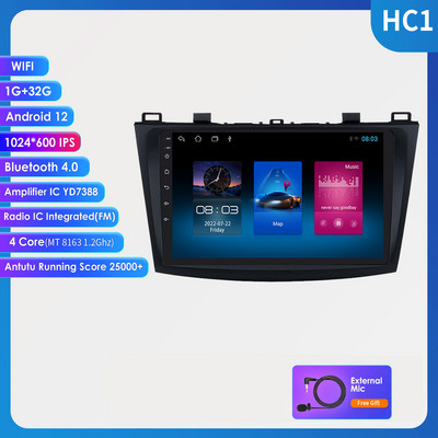 OSSURET 2 Din Android autórádió Mazda 3-hoz 2010 2011 2012 2013 Autoradio autó sztereó multimédia lejátszó GPS Carplay Wifi USB
