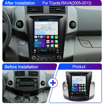 LEHX L6 Pro 2Din Android 11 Ραδιόφωνο αυτοκινήτου Πολυμέσα βίντεο για Toyota RAV4 Rav 4 2005-2013 Carplay Navigation GPS Stereo Tesla 9,7\