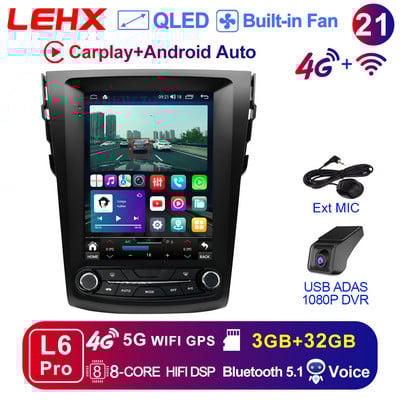 LEHX L6 Pro 2Din Android 11 Autoradio Multimedia Video pentru Toyota RAV4 Rav 4 2005-2013 Navigație Carplay GPS Stereo Tesla 9.7"