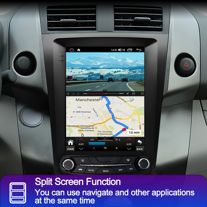 LEHX L6 Pro 2Din Android 11 Autoradio Multimedia Video pentru Toyota RAV4 Rav 4 2005-2013 Navigație Carplay GPS Stereo Tesla 9.7"