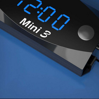 Universal Ηλεκτρονικό Ρολόι Θερμόμετρο Μοτοσικλέτας Βολτόμετρο Τρία σε Ένα IP67 Αδιάβροχο με προστασία από τη σκόνη LED Ψηφιακή οθόνη