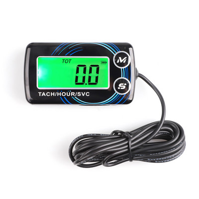 Tahometru rezistent la apă IP67 LCD Resetabil Tah Contor de ore Contor Memento întreținere TOT/JOB/SVC/TACH/HOUR/RPM Afișare