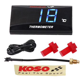 Мотоциклет KOSO мини метър за температура на водата за XMAX250 300 NMAX CB 400 CB500X сензор адаптер за температура на водата скутер и състезания