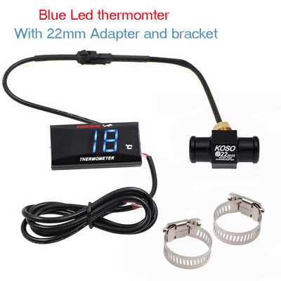 Mini contor de temperatură a apei KOSO pentru motocicletă pentru XMAX250 300 NMAX CB 400 CB500X Adaptor pentru temperatura apei pentru scuter și curse
