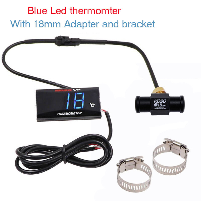 Mini contor de temperatură a apei KOSO pentru motocicletă pentru XMAX250 300 NMAX CB 400 CB500X Adaptor pentru temperatura apei pentru scuter și curse