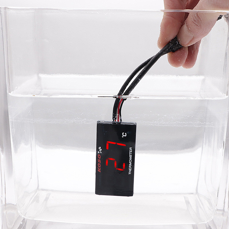 Mini contor de temperatură a apei KOSO pentru motocicletă pentru XMAX250 300 NMAX CB 400 CB500X Adaptor pentru temperatura apei pentru scuter și curse