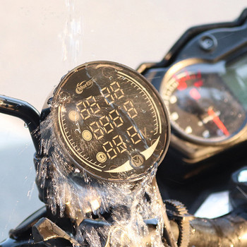 Мотоциклет 5 в 1 Електронен часовник Воден термометър Волтметър IP67 Водоустойчив Прахоустойчив LED Цифров часовник Дисплей 12V