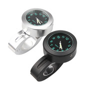 Водоустойчив, светещ 22/25 mm универсален часовник с кормило за мотоциклет, часовник с ръчна ръкохватка за велосипед, монтиран на лента, часовник с циферблат за скутер, велосипед