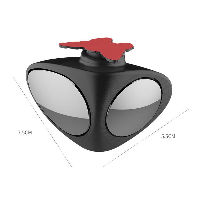 1 bucată oglindă convexă pentru unghi orb pentru mașină, rotativă la 360 de grade, pe 2 părți, accesorii de siguranță pentru oglindă de parcare pentru exterior