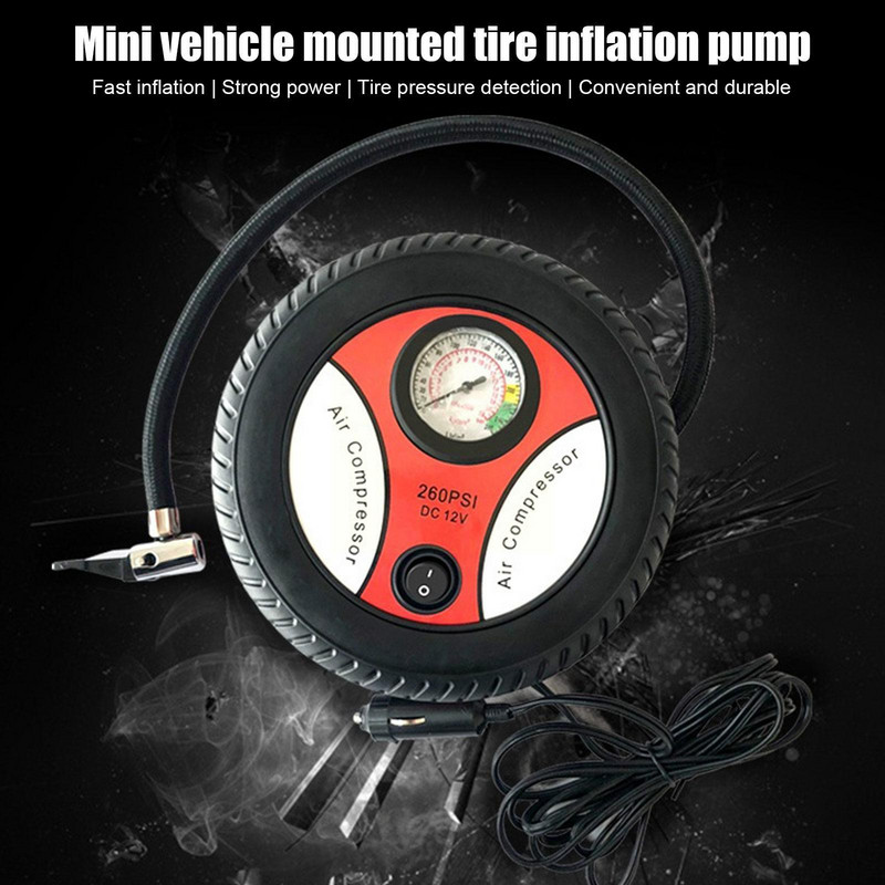 Mini pompa de aer pentru masina 260psi 12v mini compresor de aer mini anvelopa electrica pompa de aer portabila pentru masina compresor automat umflator anvelope V6i0