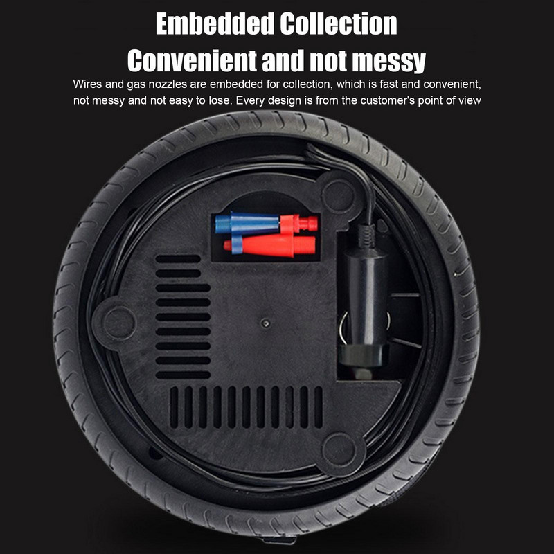 Mini pompa de aer pentru masina 260psi 12v mini compresor de aer mini anvelopa electrica pompa de aer portabila pentru masina compresor automat umflator anvelope V6i0