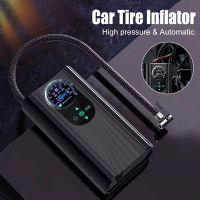 120W Rechargeable Car Air Compressor 12V 150PSI Electric Cordless Tire Inflator Pump for Motorcycle Bicycle Car Tyre Balls