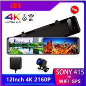 4K 3840*2160P 12 inch DVR Dash Cam WIFI GPS Sony IMX415 Oglindă retrovizoare 1080P Cameră auto Video Recorder Monitor parc