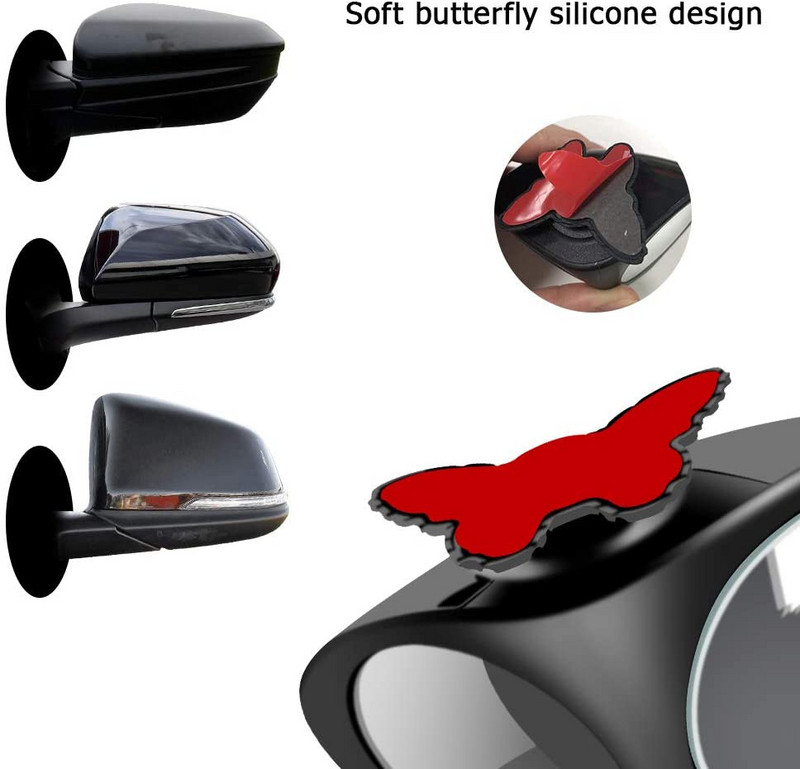 1 buc oglindă convexă pentru unghi orb pentru mașină, rotativă la 360 de grade, pe 2 părți, accesorii de siguranță pentru oglindă de parcare pentru exterior