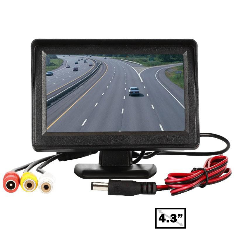 Kit receptor emițător fără fir 2.4G Ecran de monitorizare auto de 4,3 inci pentru camera de marșarier cu vedere spate Afișaj LCD TFT color HD digital