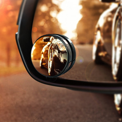 2 vnt Mini aklosios zonos veidrodis, 360 laipsnių besisukantis plataus kampo vandeniui atsparus automobilio išgaubtas parkavimo veidrodėlis vairavimo sauga transporto priemonėms