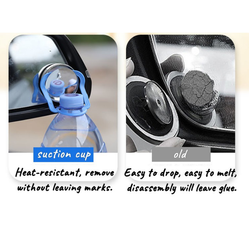 2 buc. Mini oglindă pentru unghiul mort, cu rotație de 360 de grade, cu unghi larg, impermeabilă, oglindă convexă pentru parcare pentru mașină Siguranța la conducere pentru vehicul