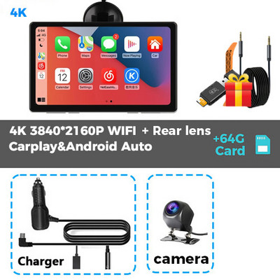 Oglindă pentru mașină universală de 7 inchi Radio pentru mașină Multimedia 4K WiFi GPS Video Recorder Wireless Carplay & Android Auto AUX cu fir Bluetooth