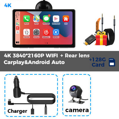 Oglindă pentru mașină universală de 7 inchi Radio pentru mașină Multimedia 4K WiFi GPS Video Recorder Wireless Carplay & Android Auto AUX cu fir Bluetooth