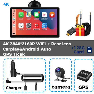 Oglindă pentru mașină universală de 7 inchi Radio pentru mașină Multimedia 4K WiFi GPS Video Recorder Wireless Carplay & Android Auto AUX cu fir Bluetooth