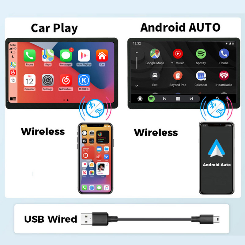 Oglindă pentru mașină universală de 7 inchi Radio pentru mașină Multimedia 4K WiFi GPS Video Recorder Wireless Carplay & Android Auto AUX cu fir Bluetooth