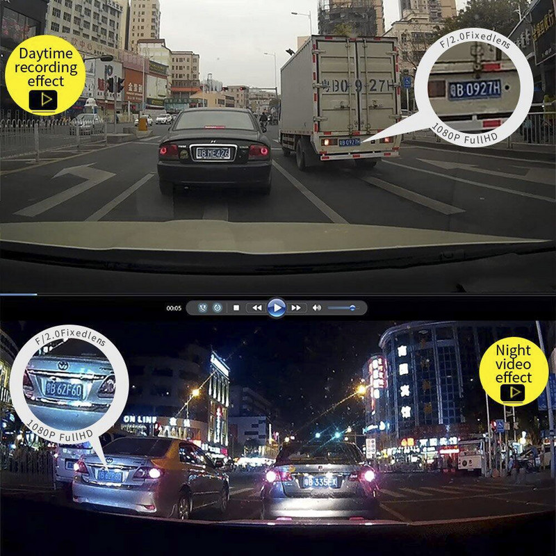 HGDO 5 colių vaizdo kameros veidrodinis įrašymo įrenginys 3 viename 1080p Avto Dvr jutiklinis ekranas galinio vaizdo kamera su parkavimo jutikliu, automobilio kameros vaizdo dėžute