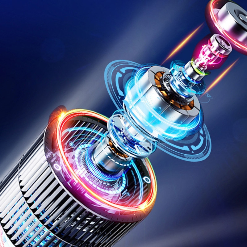 Aspirator 4-în-1 120W, umflator anvelope, manometru digital portabil pentru presiunea anvelopei, afișaj LCD, lumină cu LED, pompă pentru compresor de aer