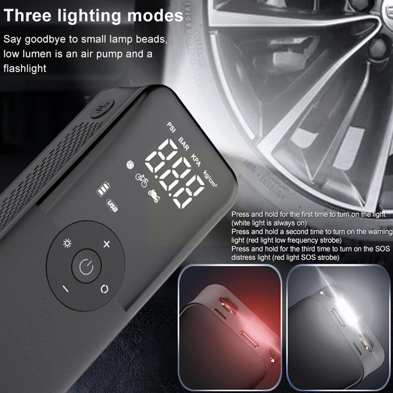 Compresor de aer 12v pompă de aer pentru mașină umflator portabil anvelope pompă electrică pentru motociclete compresor de aer pentru mașină motociclete Bicy Q2p7