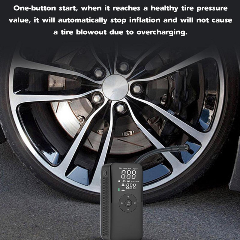 Compresor de aer 12v pompă de aer pentru mașină umflator portabil anvelope pompă electrică pentru motociclete compresor de aer pentru mașină motociclete Bicy Q2p7