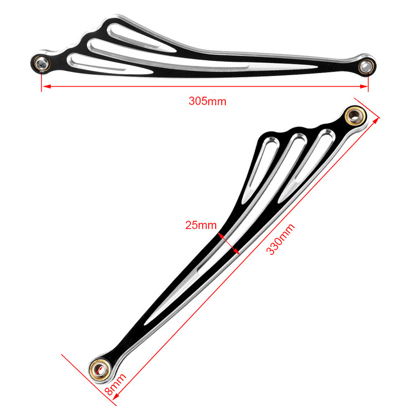 Aripă cromată neagră CNC Levier schimbător de viteze Legătură de schimbare din aluminiu pentru tricicletă Touring Road King Softail Street Glide