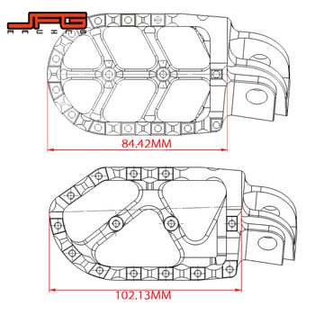 Мотоциклетна CNC опора за крака, стъпала, щипки за крака, педали за HONDA CR125 CR250 CRF150R CRF250R CRF250X CRF450R CRF450X CRF250L CRF250M