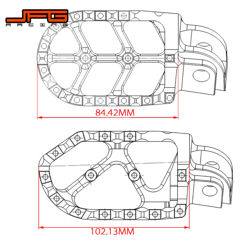 Suport-picior CNC pentru picioare Suport-picior Pedale pentru HONDA CR125 CR250 CRF150R CRF250R CRF250X CRF450R CRF450X CRF250L CRF250M
