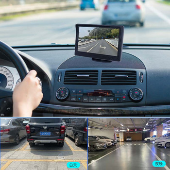 5-инчов TFT LCD автомобилен цветен HD сукер монитор Камера за заден ход Автомобилен охранителен монитор за заден резервен паркинг Камера Записващо устройство