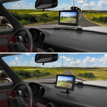 Έγχρωμη οθόνη TFT LCD αυτοκινήτου HD Sucker 5 ιντσών Κάμερα αντίστροφης οθόνης Οθόνη ασφαλείας αυτοκινήτου για αντίστροφη εφεδρική κάμερα στάθμευσης μονάδα εγγραφής