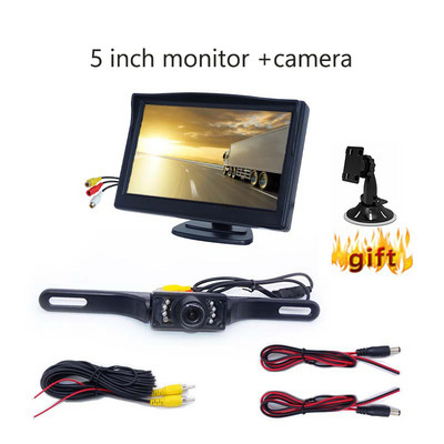 5 inčni TFT LCD automobil u boji HD nasisivač Monitor kamera za vožnju unatrag Sigurnosni monitor automobila za rezervnu kameru za parkiranje unatrag Snimač vožnje