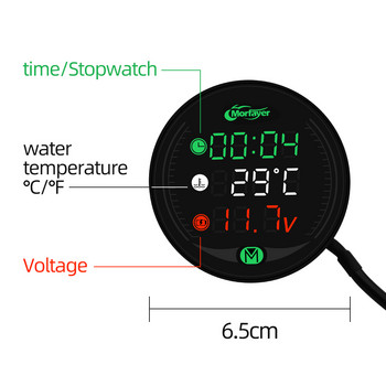5-в-1 мотоциклетен многофункционален измервателен уред Температура на водата Време Волтметър за Yamaha VMAX 1700 1200 125 2020 Универсален