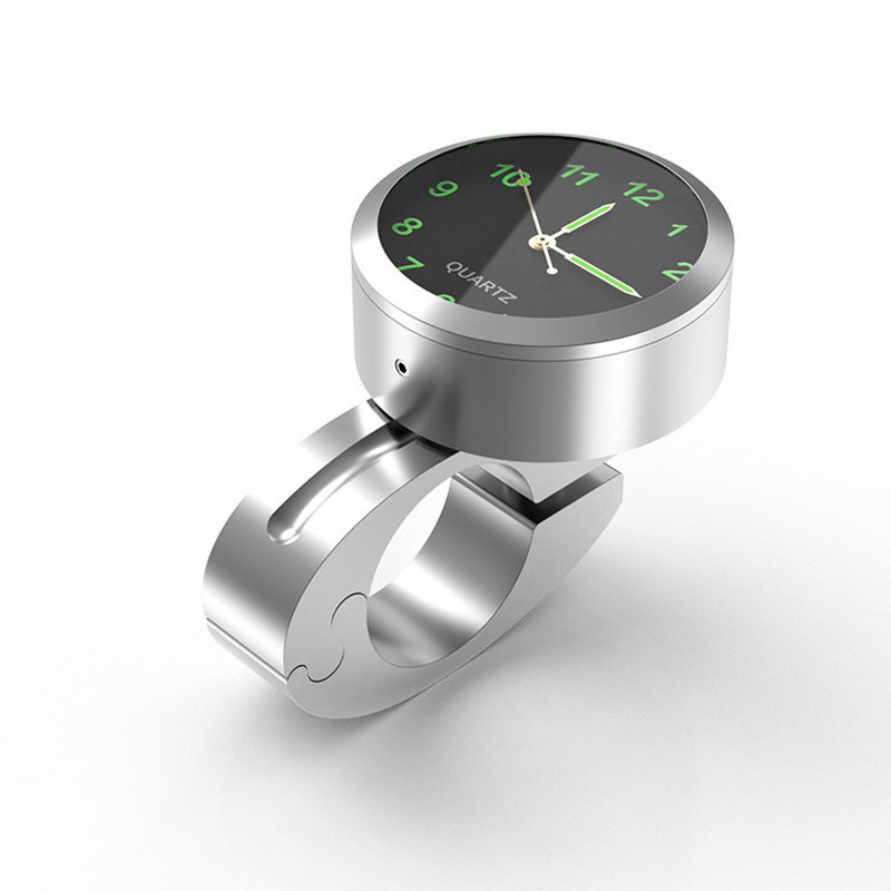 Universal 7/8 "impermeabil cromat Motocicletă Ghidon Suport ceas cu quartz Ceas din aluminiu Ceas luminos Accesorii pentru moto