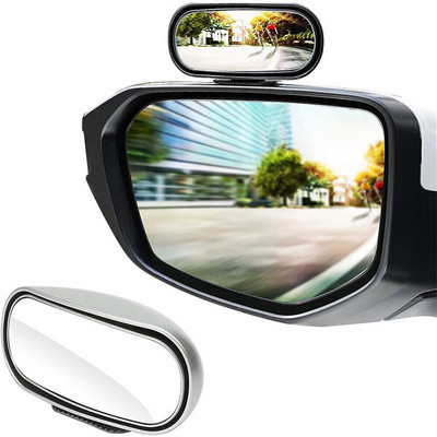 Добавяне на огледало за обратно виждане 360-градусово регулиране HD огледало за мъртвата точка Автомобилно малко кръгло огледало Огледало за обратно виждане Огледало за предно колело