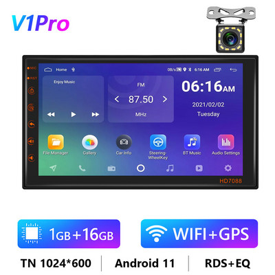 Player Multimedia Universal Radio Auto GPS Android 7 Carplay pentru Nissan Hyundai Kia Toyota Oglinda retrovizoare Camera Carro